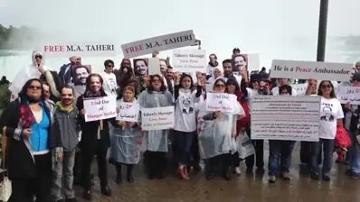 اولین تجمع شاگردان و خانواده استاد محمد علی طاهری برای شکستن اعتصاب غذا – تورنتو